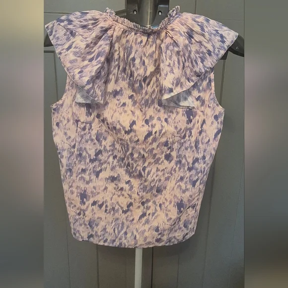 Rails Karysa Pink Ikat Flutter Sleeve Cotton Top Blouse V‑Neck Boho - Picture 7 of 10